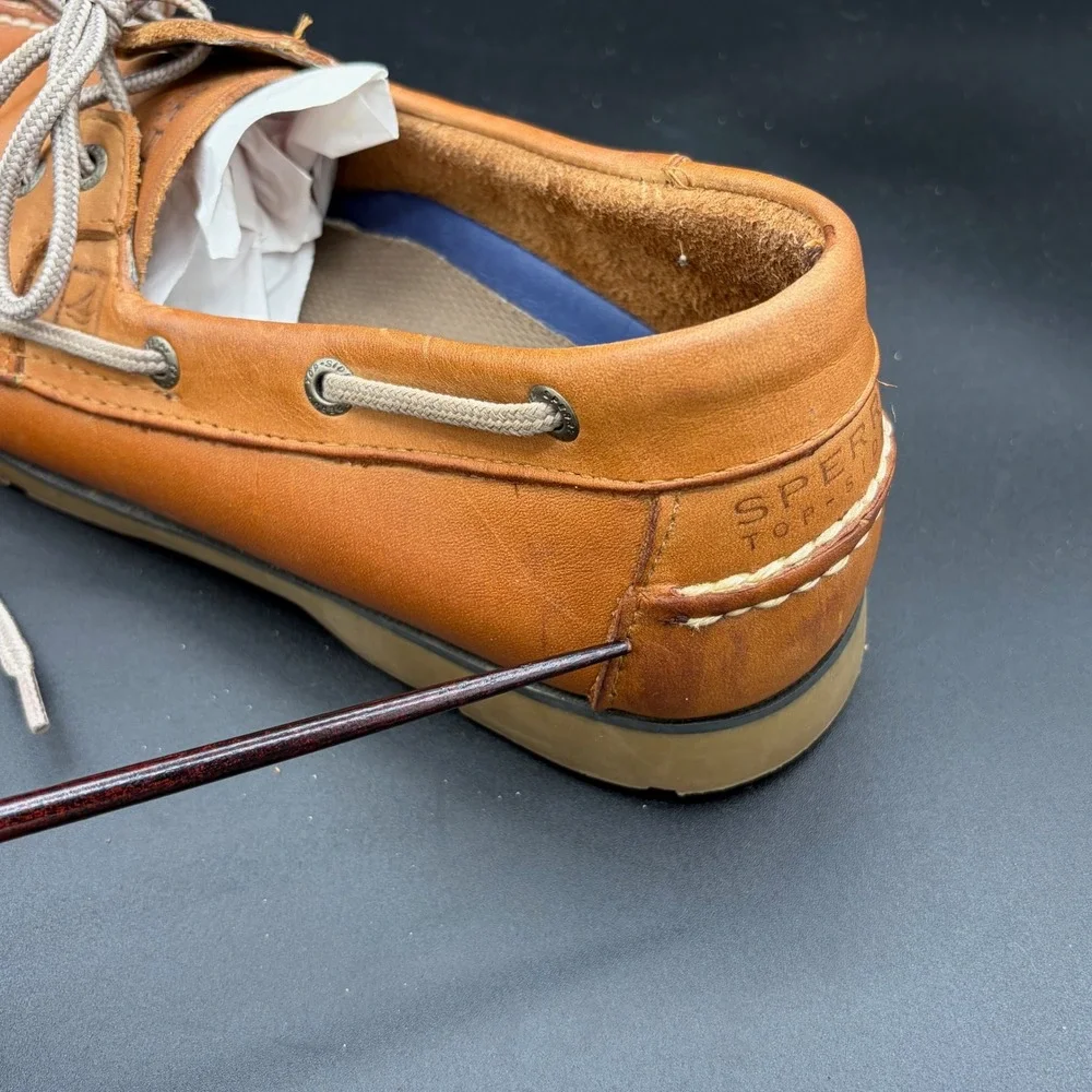 Sperry Top-Sider Mens 10.5 M Authentic Original Leather Boat Shoes Tan 0777894